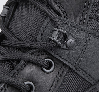 YKK Zipper Full Grain Leather Police Boots